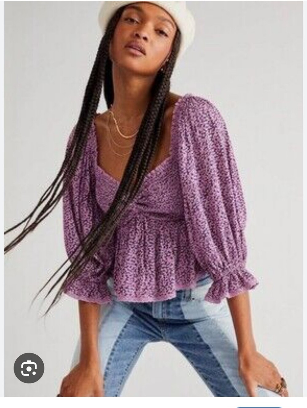 PRICE FIRM 🍓 Free People Peplum Top Witchycore Gothic Fairycore